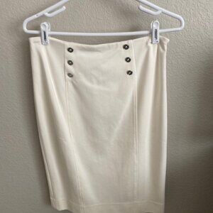 White House Black Market Cream Skirt